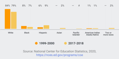 Middle-School-percentage-distribution-teachers-public-elementary-schools-race-bar